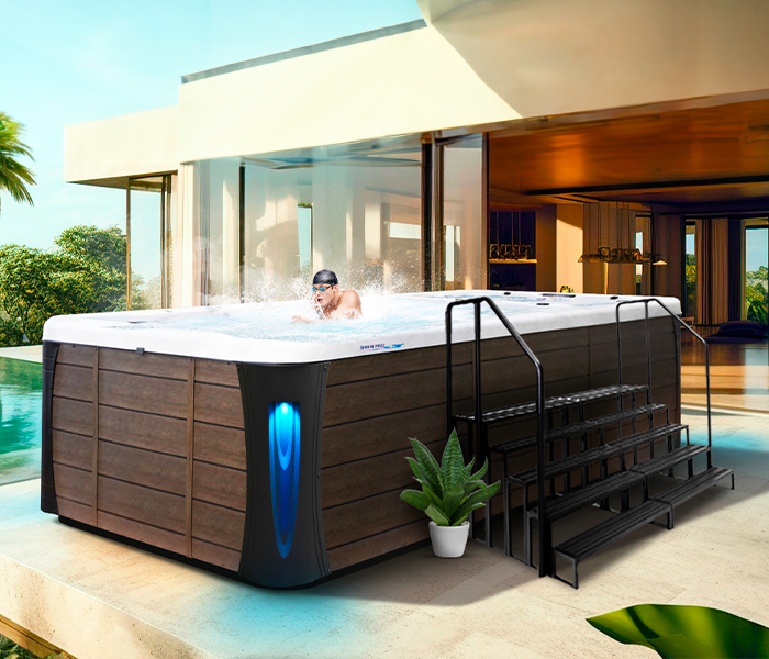 Calspas hot tub being used in a family setting - Troy