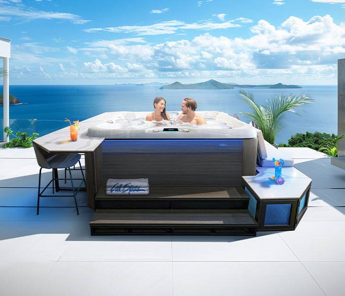 Calspas hot tub being used in a family setting - Troy